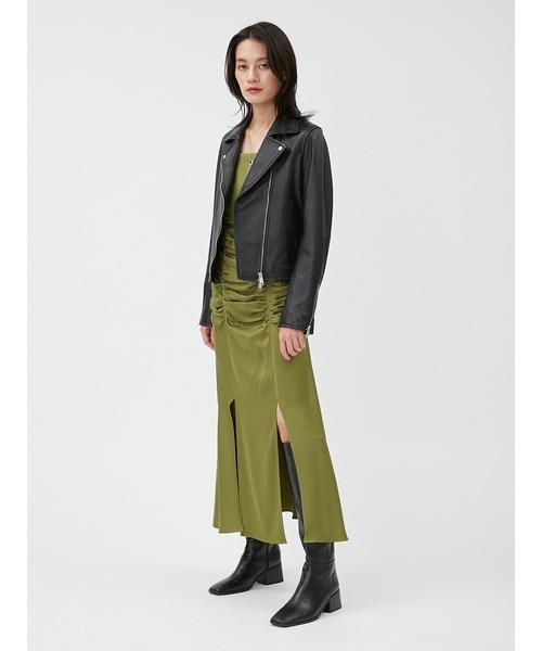 FRAY I.D(フレイアイディー)の「ラムレザーライダースジャケット(ライダースジャケット・レディース・キャメル/ブラック・1/0)」の16枚目の写真