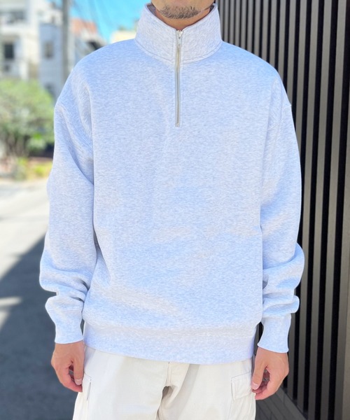 United Athle(ユナイテッドアスレ)の「【UNITED ATHLE】ユナイテッドアスレ 10.0オンス T/C ルーズフィット ハーフジップ スウェット(裏起毛) 5788(スウェット・メンズ・アッシュグレー/ブラック・L/XL)」の8枚目の写真