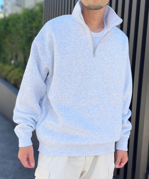 United Athle(ユナイテッドアスレ)の「【UNITED ATHLE】ユナイテッドアスレ 10.0オンス T/C ルーズフィット ハーフジップ スウェット(裏起毛) 5788(スウェット・メンズ・アッシュグレー/ブラック・L/XL)」の9枚目の写真