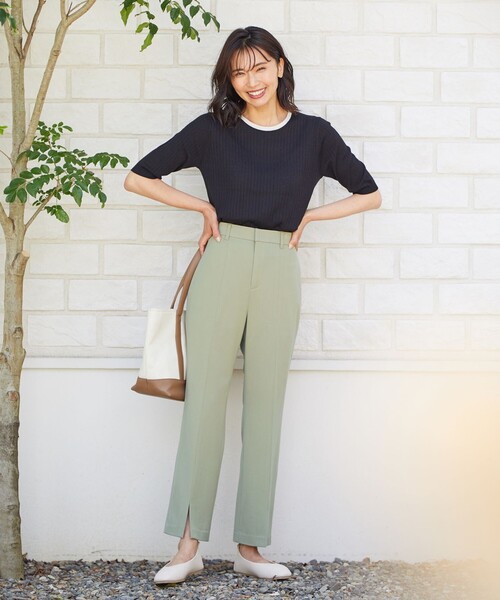 ANY(エニィ)の「【福田麻琴さんコラボ】ちょ美っとフレアパンツ(その他パンツ・レディース・ライトグレー系/オレンジ系/ブラック系/ネイビー系/ライトグリーン系・2/3/1)」の3枚目の写真