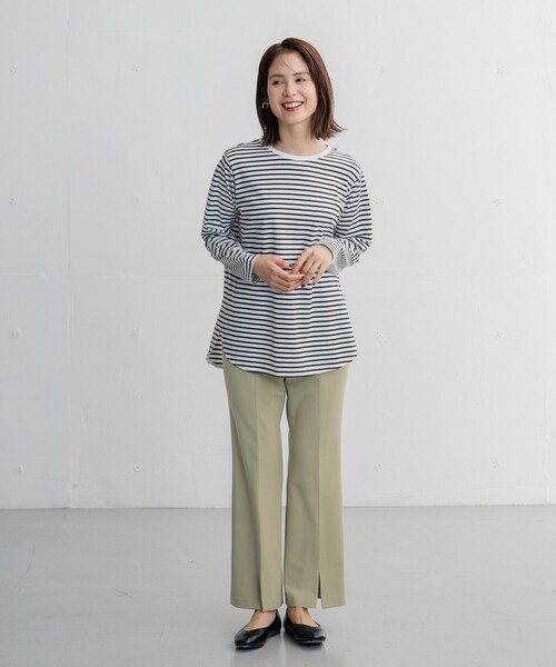 ANY(エニィ)の「【福田麻琴さんコラボ】ちょ美っとフレアパンツ(その他パンツ・レディース・ライトグレー系/オレンジ系/ブラック系/ネイビー系/ライトグリーン系・2/3/1)」の18枚目の写真