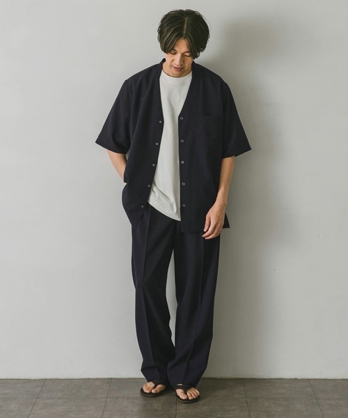 URBAN RESEARCH DOORS（アーバンリサーチドアーズ）の「イージーケア2タックトラウザー（その他パンツ・メンズ・ネイビー/ブラウン/グリーン・MEDIUM/LARGE）」の9枚目の写真