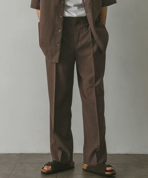 URBAN RESEARCH DOORS（アーバンリサーチドアーズ）の「イージーケア2タックトラウザー（その他パンツ・メンズ・ネイビー/ブラウン/グリーン・MEDIUM/LARGE）」の19枚目の写真