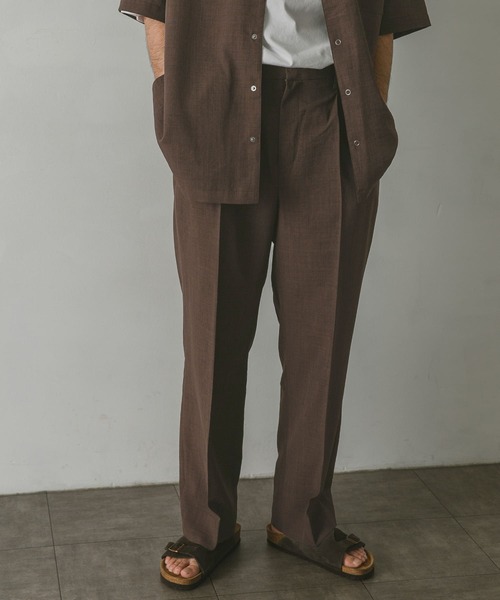 URBAN RESEARCH DOORS（アーバンリサーチドアーズ）の「イージーケア2タックトラウザー（その他パンツ・メンズ・ネイビー/ブラウン/グリーン・MEDIUM/LARGE）」の20枚目の写真