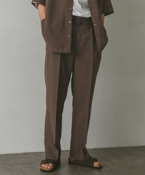 URBAN RESEARCH DOORS（アーバンリサーチドアーズ）の「イージーケア2タックトラウザー（その他パンツ・メンズ・ネイビー/ブラウン/グリーン・MEDIUM/LARGE）」の21枚目の写真