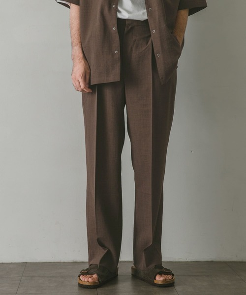 URBAN RESEARCH DOORS（アーバンリサーチドアーズ）の「イージーケア2タックトラウザー（その他パンツ・メンズ・ネイビー/ブラウン/グリーン・MEDIUM/LARGE）」の22枚目の写真