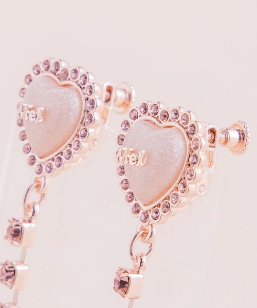 Mel cinna（メルシーナ）の「Mel cinna/line stone earring（イヤリング・レディース・ピンク・FREE）」の8枚目の写真