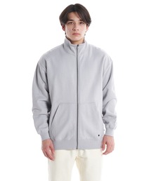 ESSENTIAL STAND SWEA/クイックシルバースタンドカラージップアップスウェット