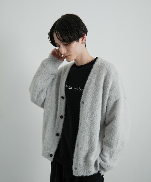 JUNRED(ジュンレッド)の「シャギーニットルーズカーディガン(カーディガン/ボレロ・メンズ・グリーン/チャコールグレー/グレー・S/M/L)」の9枚目の写真