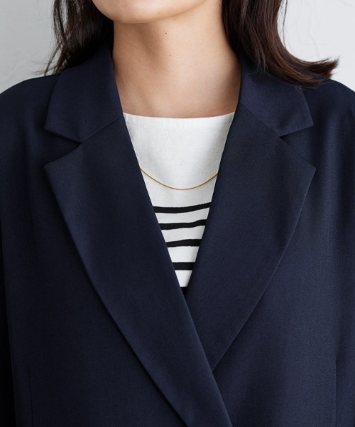 Pierrot（ピエロ）の「スリットスリーブテーラードジャケット（テーラードジャケット・レディース・アイボリー/ブラック/ネイビー・S/M/L）」の10枚目の写真