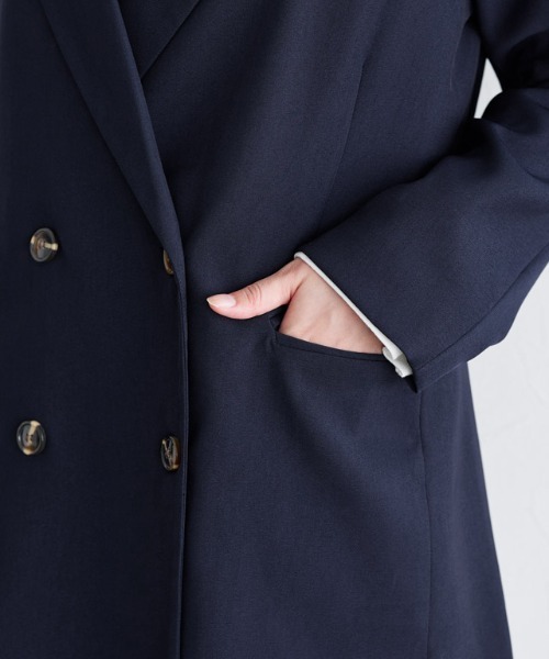 Pierrot（ピエロ）の「スリットスリーブテーラードジャケット（テーラードジャケット・レディース・アイボリー/ブラック/ネイビー・S/M/L）」の4枚目の写真