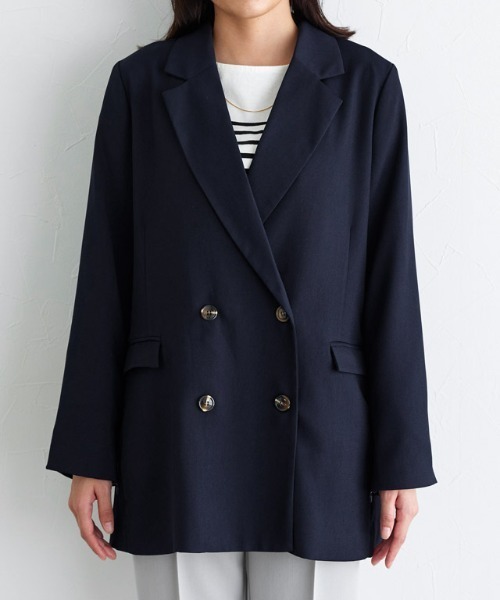 Pierrot（ピエロ）の「スリットスリーブテーラードジャケット（テーラードジャケット・レディース・アイボリー/ブラック/ネイビー・S/M/L）」の9枚目の写真