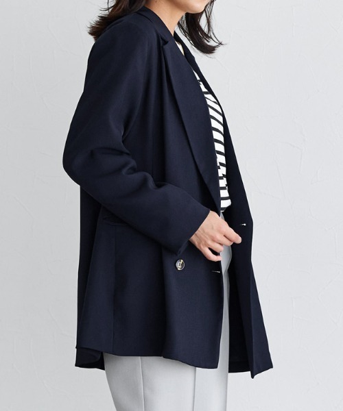 Pierrot（ピエロ）の「スリットスリーブテーラードジャケット（テーラードジャケット・レディース・アイボリー/ブラック/ネイビー・S/M/L）」の12枚目の写真