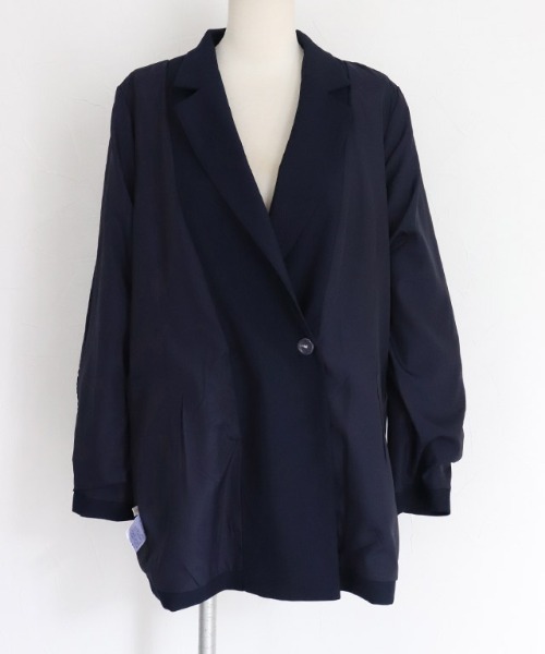 Pierrot（ピエロ）の「スリットスリーブテーラードジャケット（テーラードジャケット・レディース・アイボリー/ブラック/ネイビー・S/M/L）」の8枚目の写真