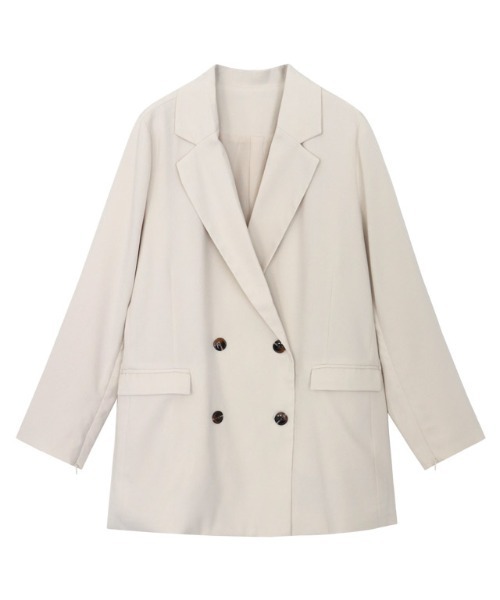 Pierrot（ピエロ）の「スリットスリーブテーラードジャケット（テーラードジャケット・レディース・アイボリー/ブラック/ネイビー・S/M/L）」の5枚目の写真