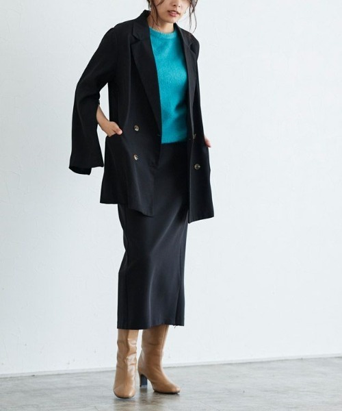 Pierrot（ピエロ）の「スリットスリーブテーラードジャケット（テーラードジャケット・レディース・アイボリー/ブラック/ネイビー・S/M/L）」の22枚目の写真