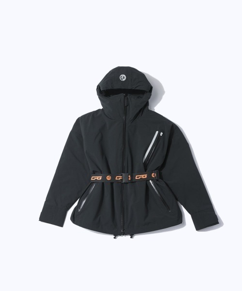 CPG GOLF(シーピージーゴルフ)の「Water repellent belted jacket(撥水ベルテッドジャケット)(ナイロンジャケット・レディース・ホワイト/ブラック/レッド・SMALL/MEDIUM/LARGE)」の7枚目の写真