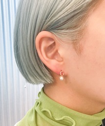 YU-KA : カーブデザインパールピアス