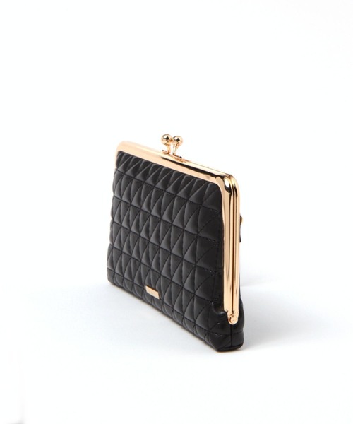 niko and...(ニコアンド)の「オリジナルキルトがま口長財布(財布・レディース・ブラック/ピンク・0)」の5枚目の写真