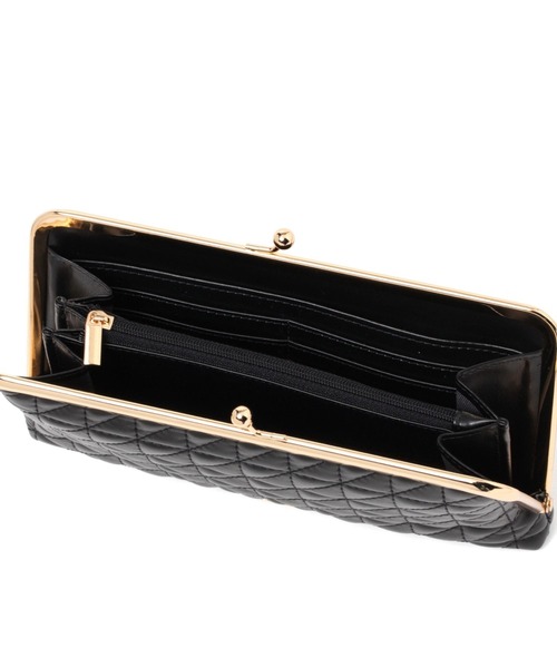 niko and...(ニコアンド)の「オリジナルキルトがま口長財布(財布・レディース・ブラック/ピンク・0)」の11枚目の写真