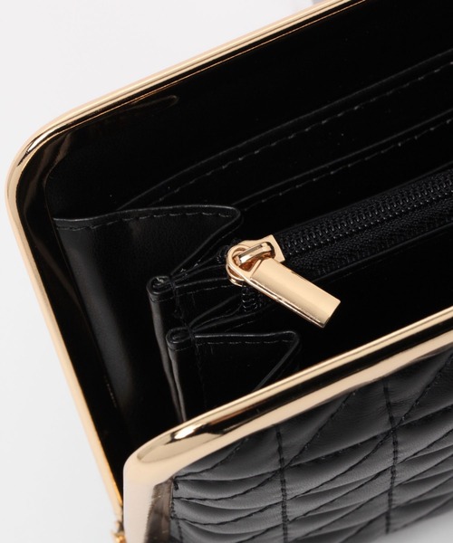 niko and...(ニコアンド)の「オリジナルキルトがま口長財布(財布・レディース・ブラック/ピンク・0)」の12枚目の写真
