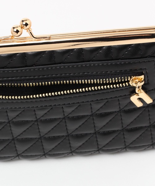 niko and...(ニコアンド)の「オリジナルキルトがま口長財布(財布・レディース・ブラック/ピンク・0)」の14枚目の写真