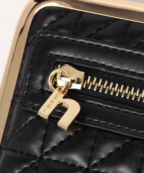 niko and...(ニコアンド)の「オリジナルキルトがま口長財布(財布・レディース・ブラック/ピンク・0)」の6枚目の写真