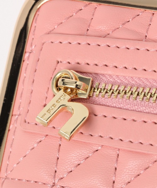 niko and...(ニコアンド)の「オリジナルキルトがま口長財布(財布・レディース・ブラック/ピンク・0)」の4枚目の写真