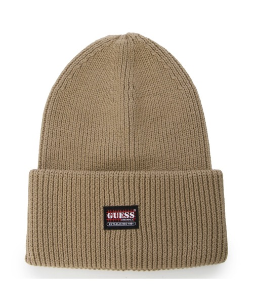 Guess(ゲス)の「GUESS Originals Branson Logo Beanie(ニットキャップ/ビーニー・メンズ・ベージュ/グレー・ONE SIZE)」の1枚目の写真
