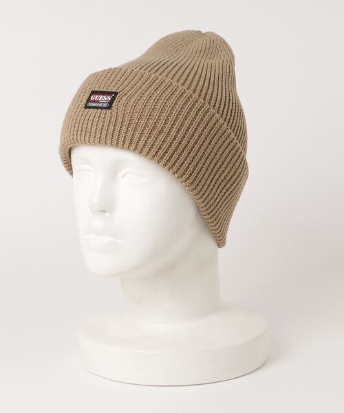 Guess(ゲス)の「GUESS Originals Branson Logo Beanie(ニットキャップ/ビーニー・メンズ・ベージュ/グレー・ONE SIZE)」の9枚目の写真