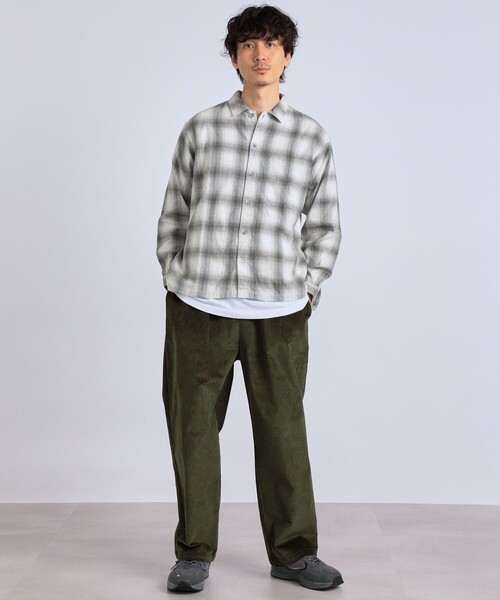 セール】SHIPS any: レギュラーカラー オンブレー チェック シャツ