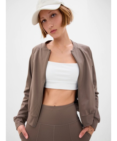 GAP(ギャップ)の「GapFit ブラッシュド パワージャケット(ジャージ・レディース・その他/ブラック・L/M/S/XS/XXS)」の1枚目の写真