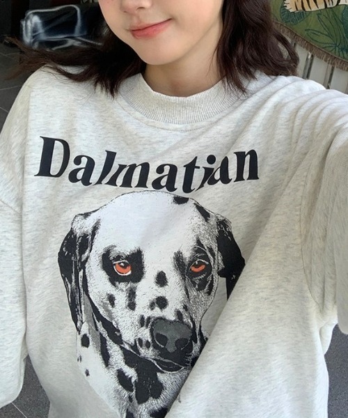 Vipoa(ヴィポア)の「OVERSIZE DOG GRAPHIC SWEAT(スウェット・レディース・ライトグレー・FREE)」の10枚目の写真