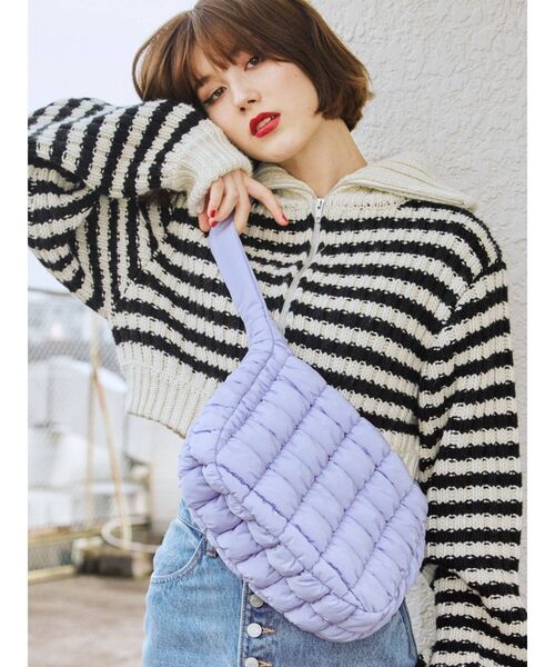 jouetie（ジュエティ）の「キルティングBAG（ハンドバッグ・レディース・ブラック/オフホワイト/パープル・FREE）」の16枚目の写真