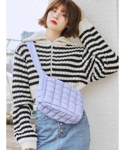 jouetie（ジュエティ）の「キルティングBAG（ハンドバッグ・レディース・ブラック/オフホワイト/パープル・FREE）」の13枚目の写真