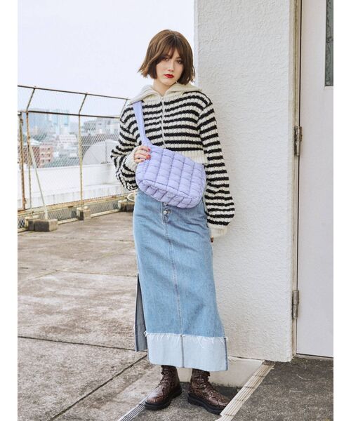 jouetie（ジュエティ）の「キルティングBAG（ハンドバッグ・レディース・ブラック/オフホワイト/パープル・FREE）」の20枚目の写真