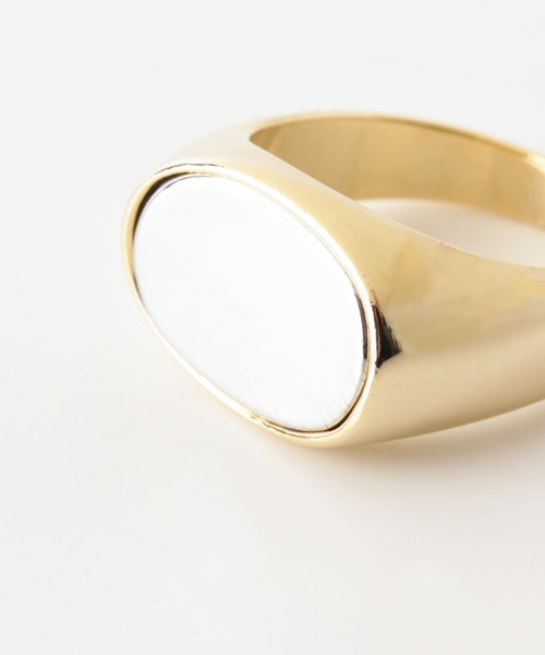 KBF（ケイビーエフ）の「バイカラープレートリング（リング・レディース・シルバー/ゴールド・ONE）」の6枚目の写真