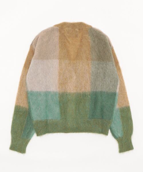 ROBERTO COLLINA（ロベルトコリーナ）の「【Roberto Collina/ロベルトコリーナ】 ブロックチェック　Vネックカーディガン（カーディガン/ボレロ・レディース・レッド系その他/グリーン系その他・M/S）」の3枚目の写真