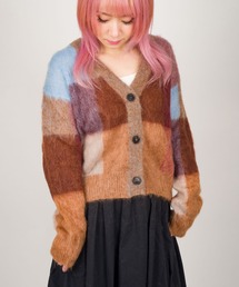 ROBERTO COLLINA | 【Roberto Collina/ロベルトコリーナ】 ブロックチェック　Vネックカーディガン(カーディガン/ボレロ)