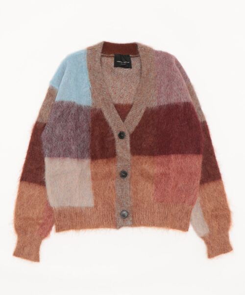 ROBERTO COLLINA（ロベルトコリーナ）の「【Roberto Collina/ロベルトコリーナ】 ブロックチェック　Vネックカーディガン（カーディガン/ボレロ・レディース・レッド系その他/グリーン系その他・M/S）」の10枚目の写真