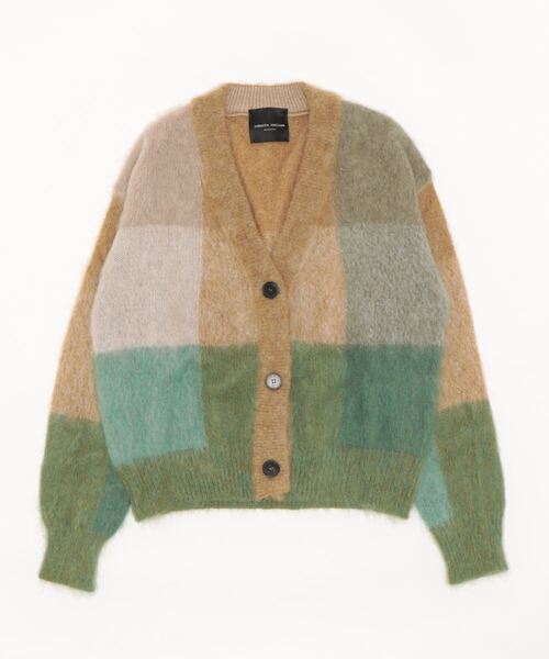 ROBERTO COLLINA（ロベルトコリーナ）の「【Roberto Collina/ロベルトコリーナ】 ブロックチェック　Vネックカーディガン（カーディガン/ボレロ・レディース・レッド系その他/グリーン系その他・M/S）」の11枚目の写真