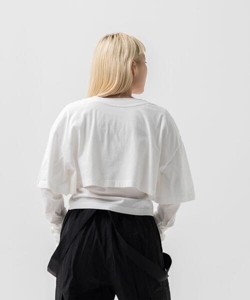 CITEN（シテン）の「＜CITEN＞レイヤード トップス（Tシャツ/カットソー・レディース・オフホワイト/ライム/ダークグレー・FREE）」の19枚目の写真
