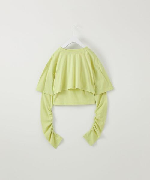 CITEN（シテン）の「＜CITEN＞レイヤード トップス（Tシャツ/カットソー・レディース・オフホワイト/ライム/ダークグレー・FREE）」の17枚目の写真