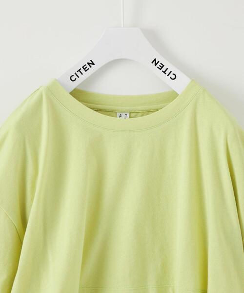 CITEN（シテン）の「＜CITEN＞レイヤード トップス（Tシャツ/カットソー・レディース・オフホワイト/ライム/ダークグレー・FREE）」の16枚目の写真