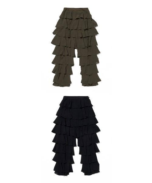 sahara（サハラ）の「フリルレイヤードパンツ/Tiered Pants（その他パンツ・レディース・ブラック/カーキ・FREE）」の14枚目の写真