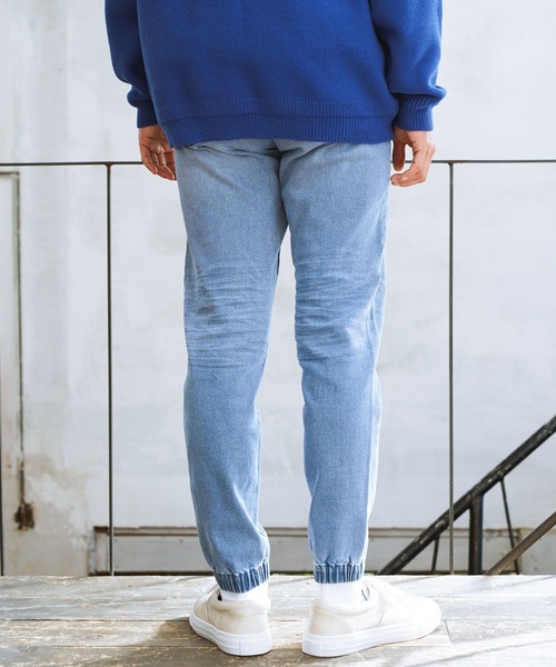 BAYFLOW（ベイフロー）の「デニムジョガーパンツ 23SS[WEB限定サイズ展開]（デニムパンツ・メンズ・サックスブルー/ブラック/ライトブルー・SMALL/MEDIUM/LARGE/X-LARGE）」の6枚目の写真