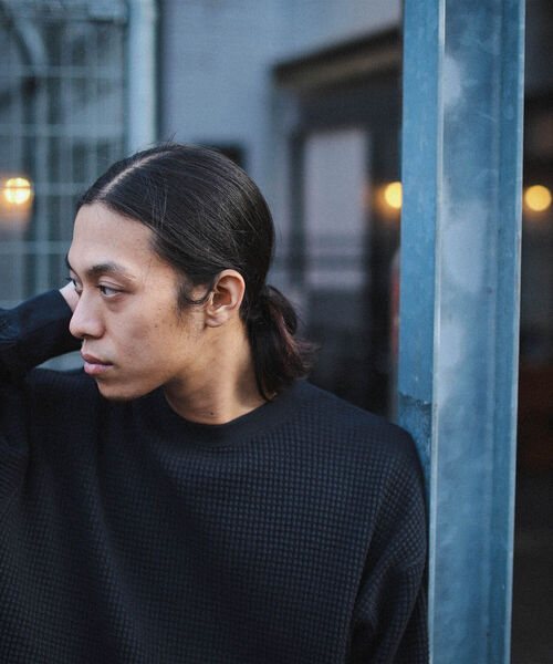 BEAMS(ビームス)の「BEAMS / サーマル クルーネック スウェット(Tシャツ/カットソー・メンズ・ブラック/オフホワイト・XL/L/M/S)」の7枚目の写真