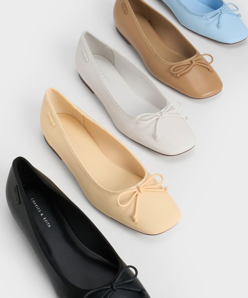 CHARLES & KEITH（チャールズ & キース）の「ラウンド スクエアトゥボウバレリーナ（バレエシューズ・レディース・イエロー/ホワイト/ブラック/ブラウン系その他・22.5cm/23cm/23.5cm/24.5cm/25cm/25.5cm）」の15枚目の写真