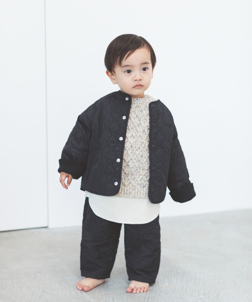 ooju（オージュ）の「【ooju】キルティングパンツ（その他パンツ・キッズ・ベージュ/ブラック/カーキ・3/4/1）」の2枚目の写真