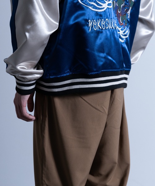 NYLAUS（ナイラス）の「刺繍 スカジャン(風神雷神)（スカジャン・メンズ・ブラック/ブルー・L/LL/M）」の19枚目の写真